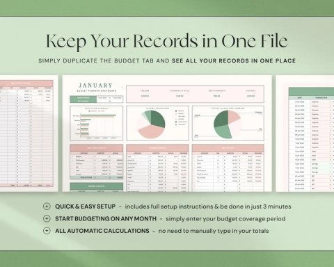 Smart Budget Planner | Google Sheets & Excel Dashboard | Monthly, Weekly & Biweekly Paycheck Tracker | DigiStore Template