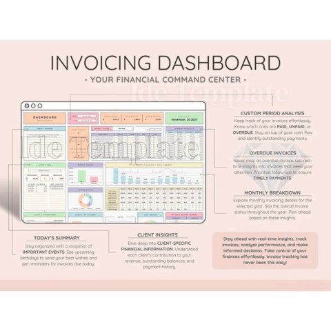 Invoice Tracker & Payment Manager with Invoice Generator , Invoice, Client Payments and Dashboard , Small Business Spreadsheet Template