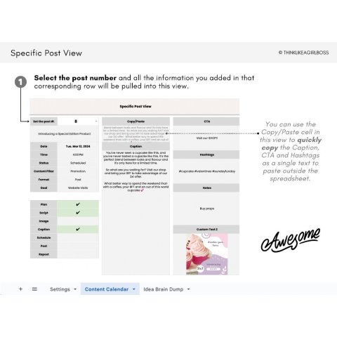 Social Media Content Planner Template - Daily & Weekly Calendar Kit for Content Creators