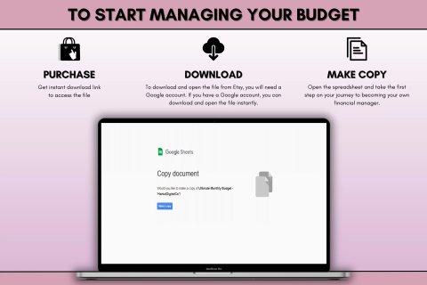 Ultimate Budget Planner Spreadsheet | Google Sheets Budget Template | Simple Money Tracker, Savings Challenge, Debt Snowball & Bills Calendar