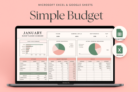 Budget Planner Template | Income & Expense Tracker (Daily, Monthly, Yearly ES01