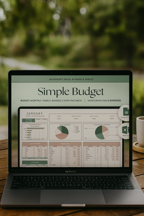 Digital Budget Planner | Monthly & Annual Finance Tracker ES01