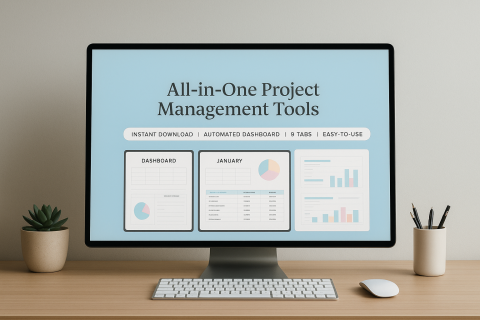 Business Project Management Dashboard – Google Sheets ES08