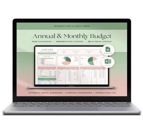 Google Sheets Budget Planner Template | Daily, Monthly & Yearly Income and Expense Tracker