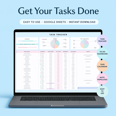 Ultimate To,Do List Spreadsheet | Daily, Weekly & Monthly Task Planner | Google Sheets Digital Tracker ES07