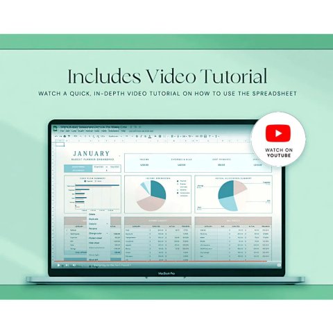 Financial Budget Dashboard – Intuitive Money Management Template ES04