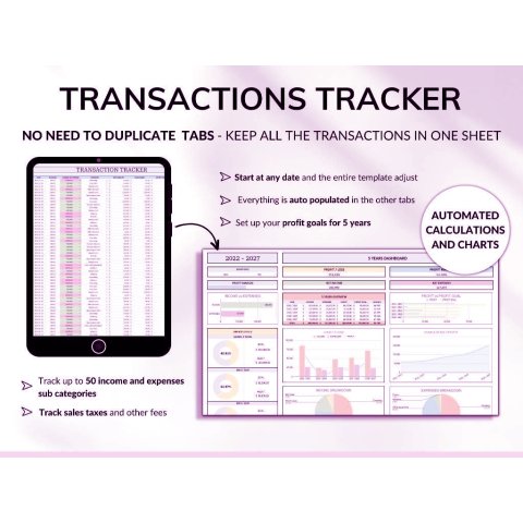 Business Tracker Template – Track Income, Expenses & Profit for Handmade and Small Businesses | Updated Version ES03
