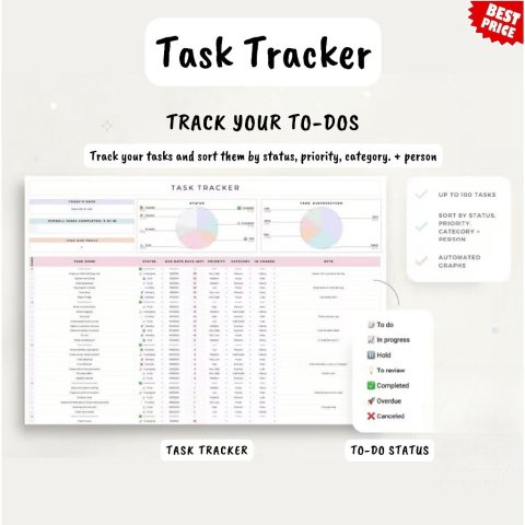 Daily, Weekly & Monthly To Do List Templates — easily track priorities and complete tasks on time ES07