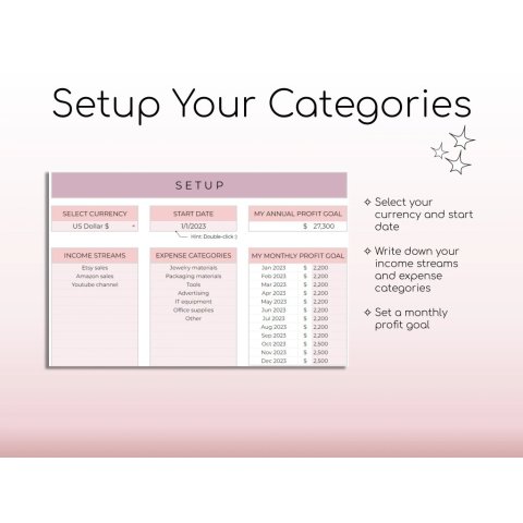Business Financial Bookkeeping Spreadsheet | Income & Expense Tracker | Profit & Loss Report | Google Sheets Accounting Template