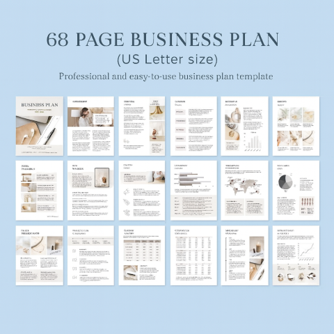 Business Plan Template UMKM & Startup | Side Hustle Planner | Excel & Canva Perencana Bisnis ES14