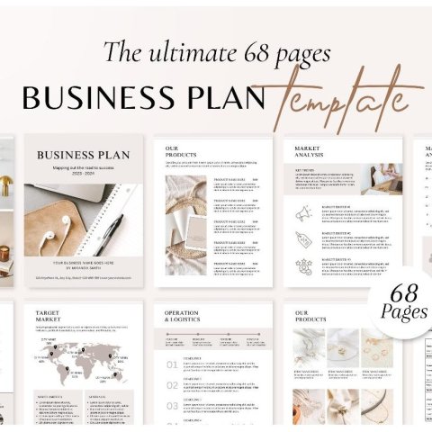 Business Plan Template Excel | MSME & Startup Business Planner | Side Hustle Planner | Financial Planner Spreadsheet