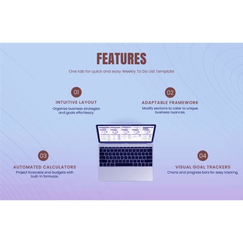 Weekly To Do List Template – Editable Excel & Google Sheets Planner – Productivity Tracker, Task Organizer, Minimalist Planner Printable ES12