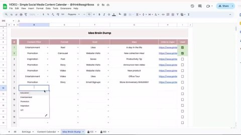 Social Media Content Planner Template | Daily & Weekly Content Calendar Kit for Creators ES02