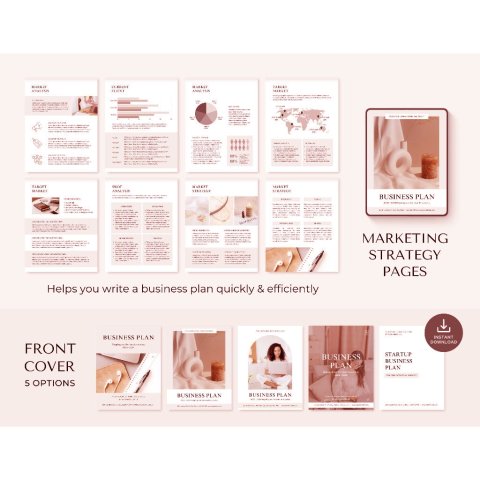 Ultimate 68-Page Business Plan Template — Professional, Editable & Modern ES14