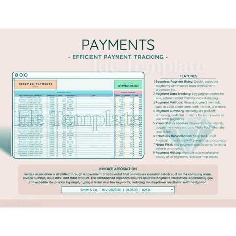 Ultimate Invoice Tracker – Excel Invoice Generator & Payment Tracker ES15